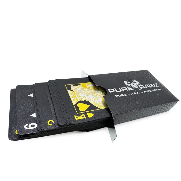 Black Foil Waterproof Playing Cards 2 | Purerawz